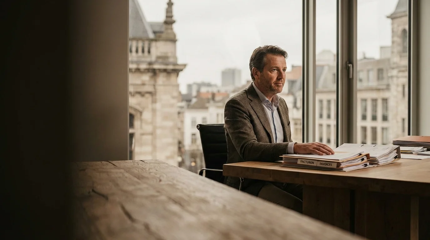 Stapel oude facturen die dreigen te verjaren - zakelijke administratie